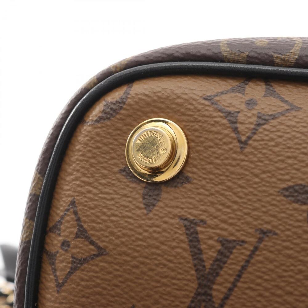 Louis Vuitton Vanity NV Handbag Canvas Leather Monogram Reverse Brown Black - Picture 6 of 7